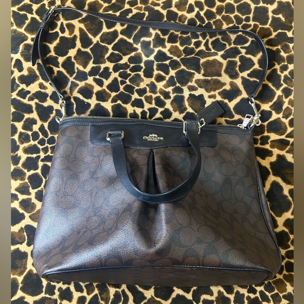 Coach Brown Signature Tote Bag